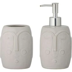 Bloomingville Niga Kylpyhuonesetti Saippua-annostelijalla + Hammasharjanpidike 2 Palaa