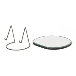 Ferm LIVING Pond Pöytäpeili 21x23 Cm, Tumma Krominvärinen -Lastenhuoneen sisustus ferm living pond poytapeili 21x23 cm tumma chrome 1