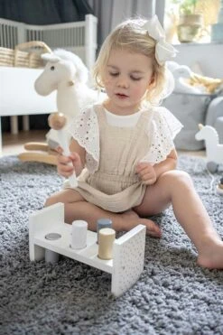 JaBaDaBaDo Pounding Bench, Silver -Lastenhuoneen sisustus jabadabado pounding bench silver 2