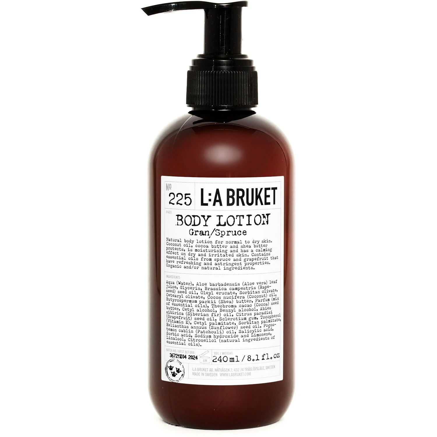 L:A Bruket 225 Spruce Vartaloemulsio 240 Ml 3 L:A Bruket 225 Spruce Vartaloemulsio 240 Ml