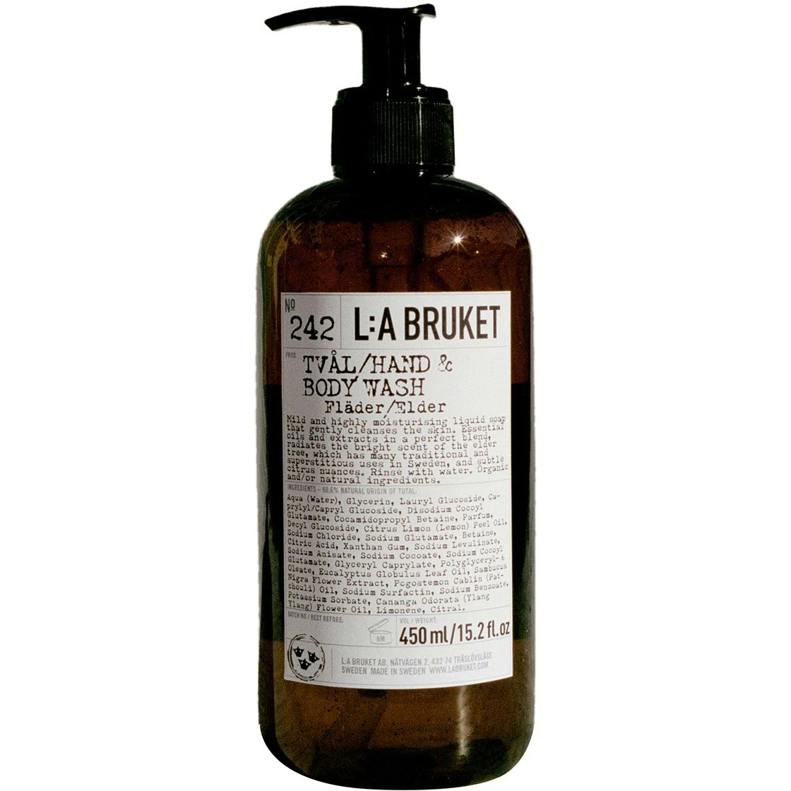 L:A Bruket 242 Nestesaippua 450 Ml, Mustaselja 3 L:A Bruket 242 Nestesaippua 450 Ml, Mustaselja