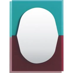 Wander Seinäpeili 40x55 Cm, Emerald / Kirsikanpunainen