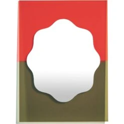 Wander Seinäpeili 40x55 Cm, Vermilion / Khaki