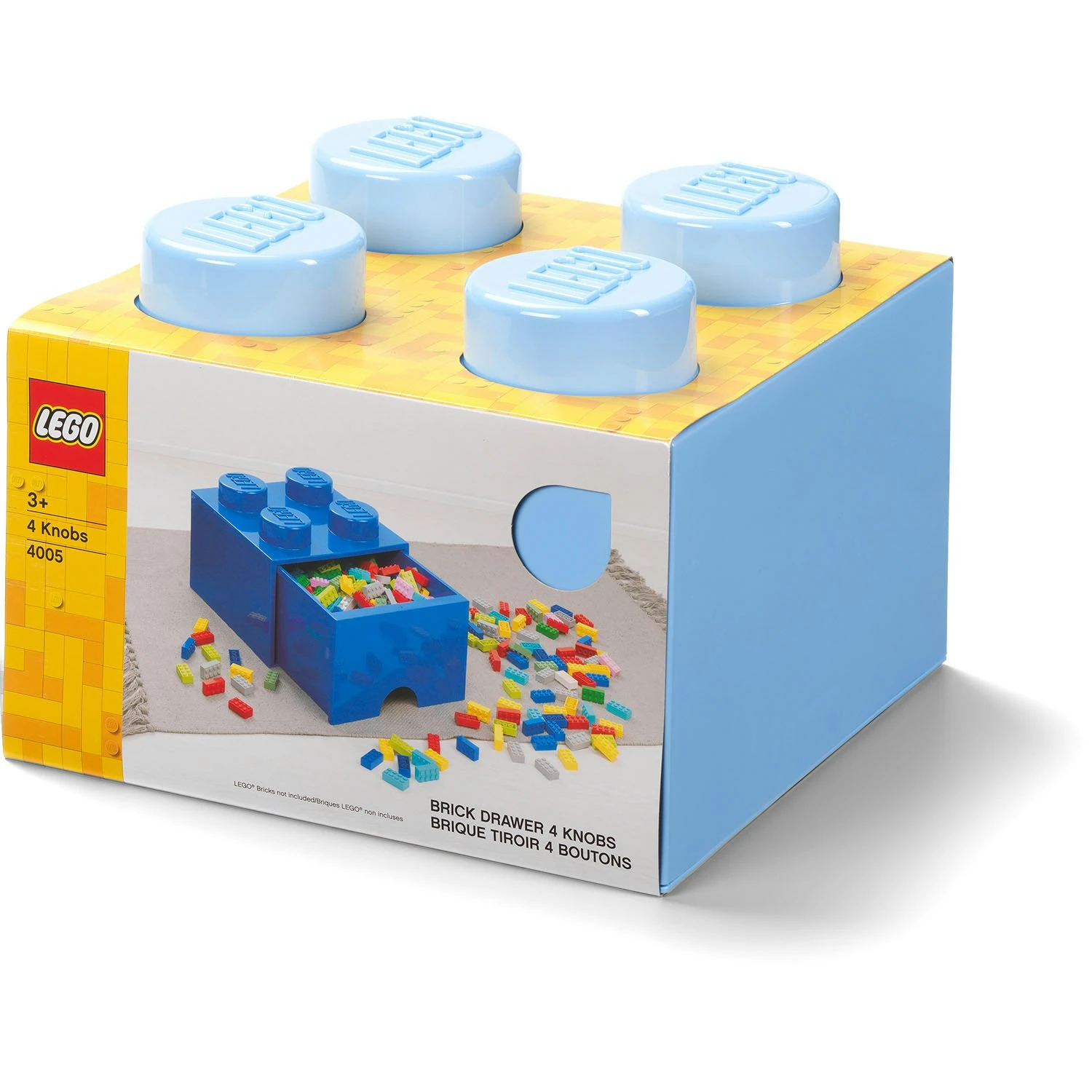 Room Copenhagen LEGO® Säilytys Laatikolla 4 Nuppia, Light Royal Blue 5 Room Copenhagen LEGO® Säilytys Laatikolla 4 Nuppia, Light Royal Blue - Image 3