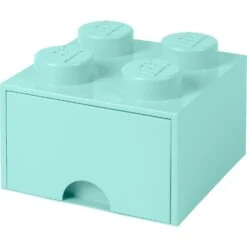 Room Copenhagen LEGO® Säilytys Laatikolla 4 Nuppia, Aqua Light Blue