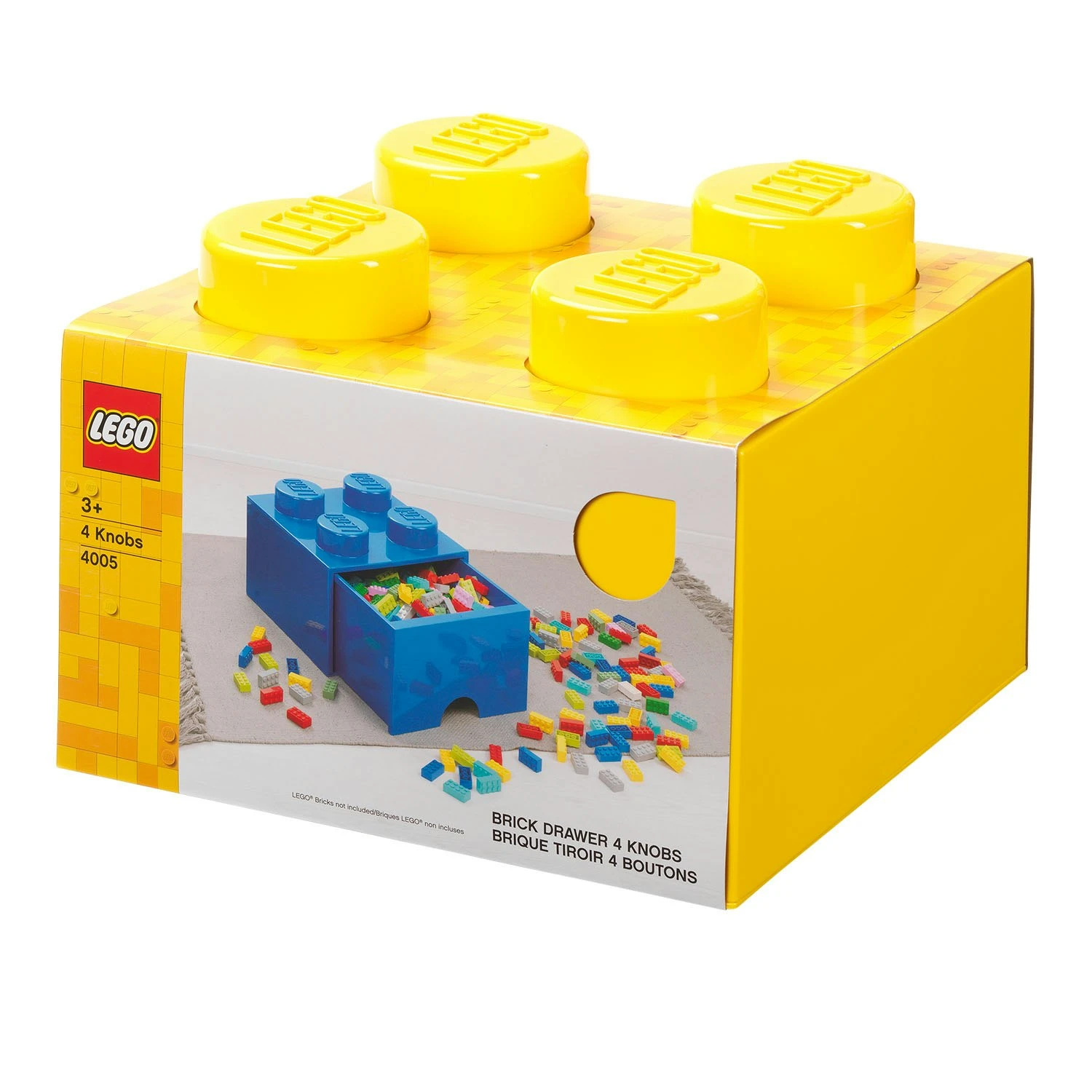 Room Copenhagen LEGO® Säilytys Laatikolla 4 Nuppia, Keltainen 5 Room Copenhagen LEGO® Säilytys Laatikolla 4 Nuppia, Keltainen - Image 3