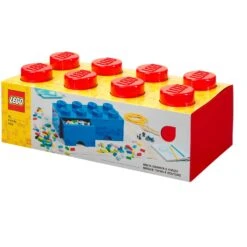 Room Copenhagen LEGO® Säilytys 2 Laatikolla 8 Nuppia, Punainen -Lastenhuoneen sisustus room copenhagen lego brick drawer 8 red 2
