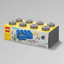 Room Copenhagen LEGO® Säilytys 2 Laatikolla 8 Nuppia, Dark Stone Grey -Lastenhuoneen sisustus room copenhagen lego drawer 8 knobs 18