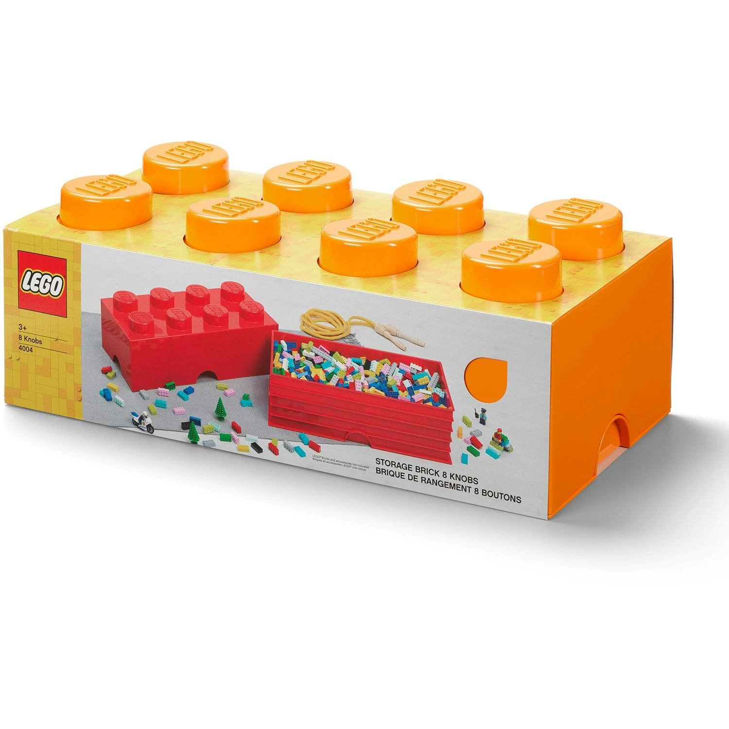 Room Copenhagen LEGO® Laatikko 8 Nuppia, Bright Orange 5 Room Copenhagen LEGO® Laatikko 8 Nuppia, Bright Orange - Image 3
