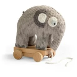 Sebra Fanto The Elephant Vedettävä Lelu Virkattu, Classic Grey