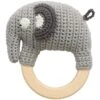 Sebra Fanto The Elephant Virkattu Helistin 13x10 Cm, Classic Grey -Lastenhuoneen sisustus sebra crochet rattle fanto the elephant classic grey 2