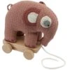 Sebra Fanto The Elephant Vedettävä Lelu Virkattu, Blossom -Lastenhuoneen sisustus sebra fanto the elephant crochet pull along toy 3