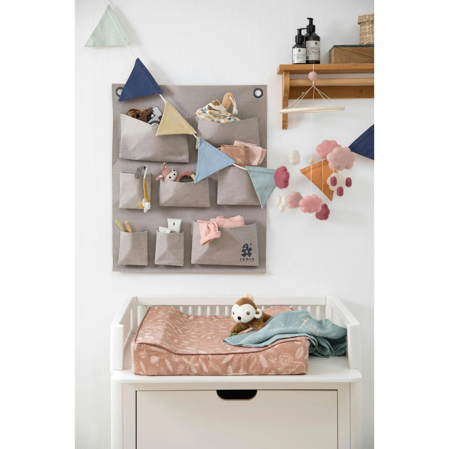 Sebra Clouds Mobile 22 Cm, Warm Grey 4 Sebra Clouds Mobile 22 Cm, Warm Grey - Image 2