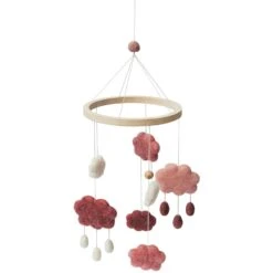 Sebra Clouds Mobile 22 Cm, Candy Pink