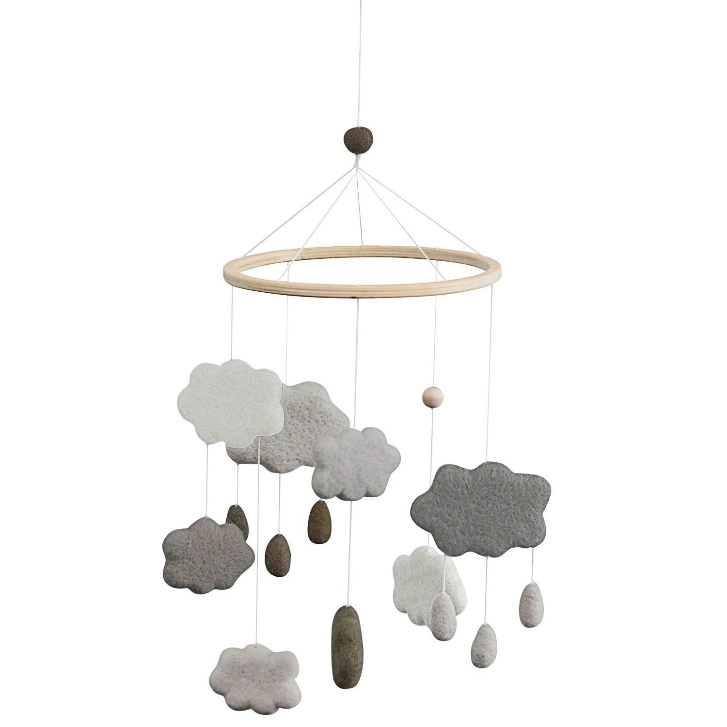 Sebra Clouds Mobile 22 Cm, Warm Grey 3 Sebra Clouds Mobile 22 Cm, Warm Grey